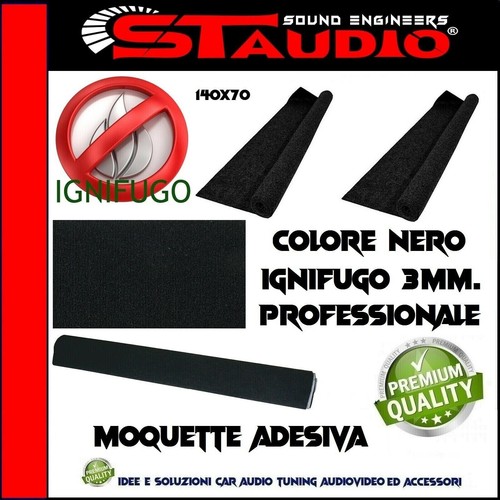 Moquette adesiva ignifuga nero - moquette,